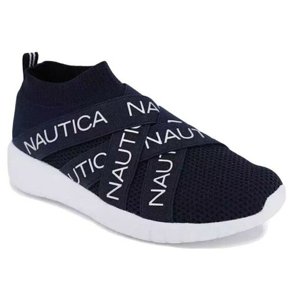 NWT Nautica 8.5 Navy Blue Slip-On Patrika Sneaker Jogger Comfort Running Shoes - Picture 1 of 6